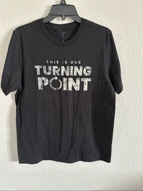 Black 'Turning Point' Graphic Tee - Men's Short Sleeve NWOT